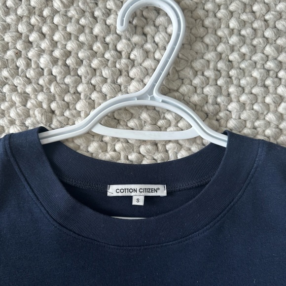 COTTON CITIZEN Tokyo Short Sleeve Mini Dress - Women’s Size S - Navy Blue - Picture 3 of 4